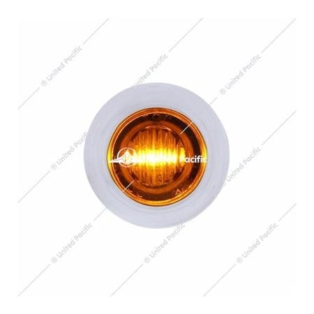 United Pacific 3 Led Dual Function Mini Clearance/Marker Light With Bezel - Amber Led/Amber Lens 37967